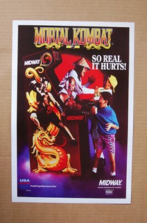 Mortal Kombat Arcade Flyer Video Game promotional poster