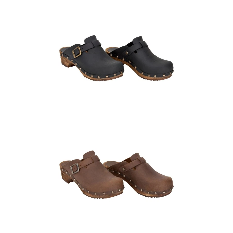 Sanita Wood Kristel Damen Clogs | Hausschuhe | Gartenschuhe | Geöltes Leder - NE - Bild 1 von 1