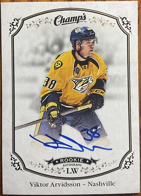 2015-16 Upper Deck Champ s Autographs Viktor Arvidsson #166 Nashville Predators