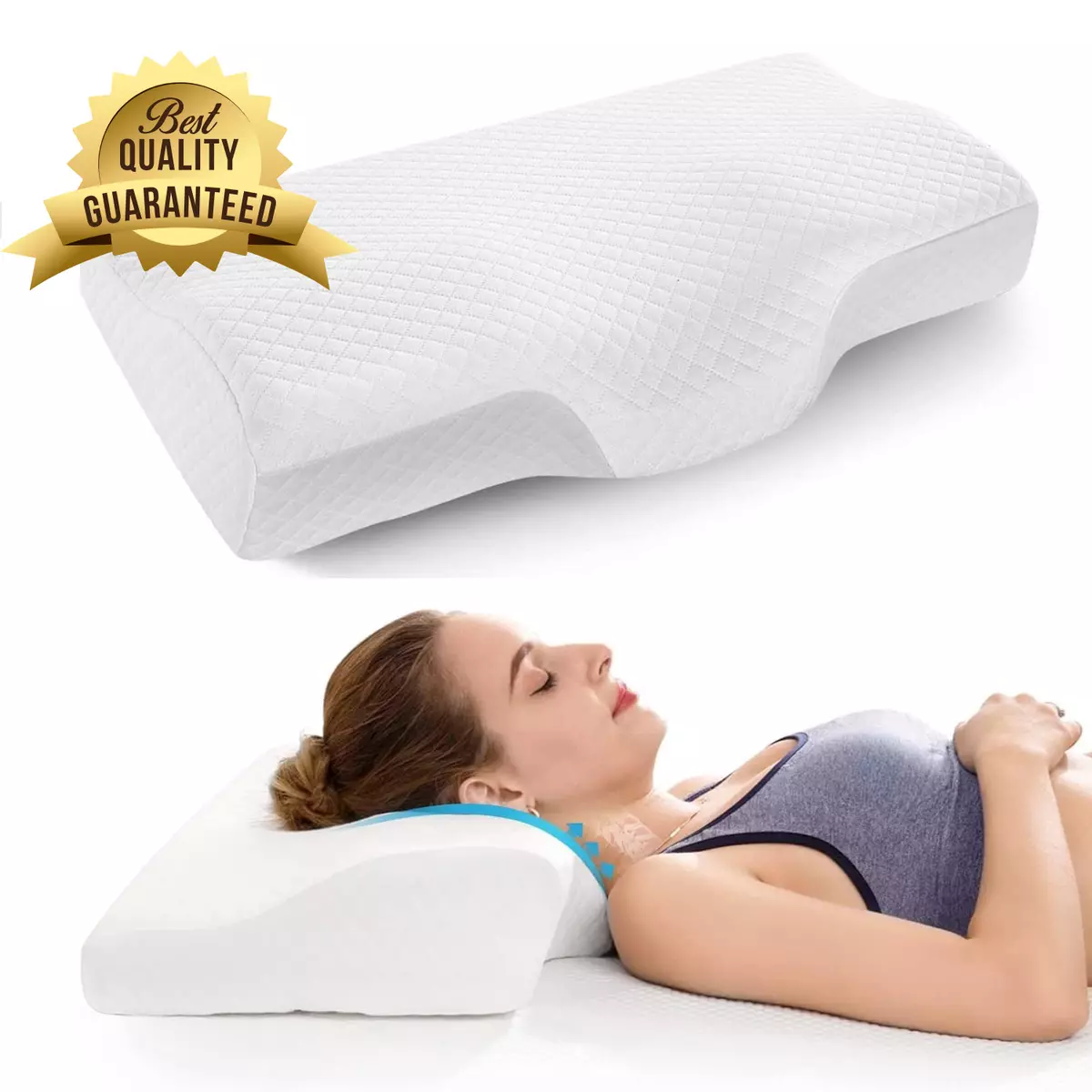 Neck Support Pillow, Lumbar Support Pillow For Sleeping, Memory