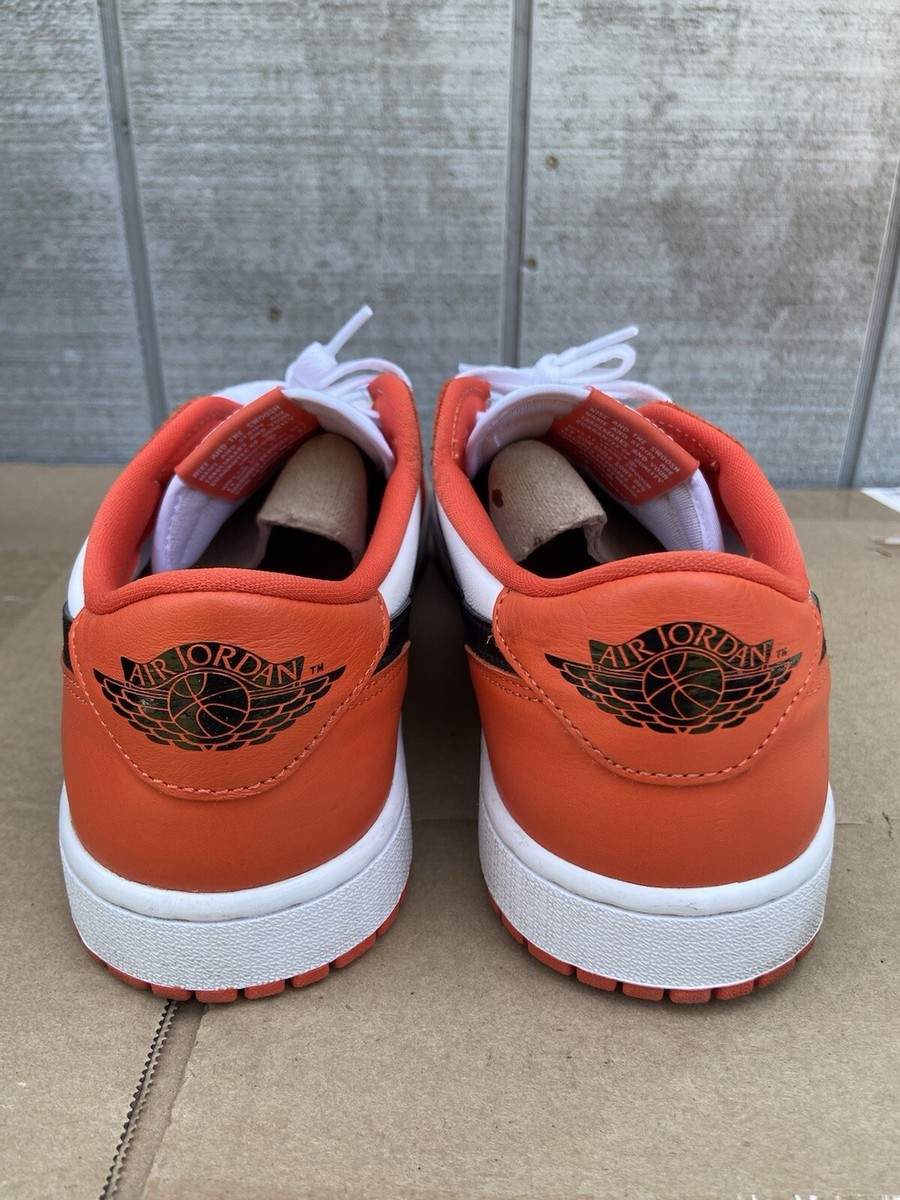 Air Jordan 1 Low OG Starfish Orange Black Size 12 Women's