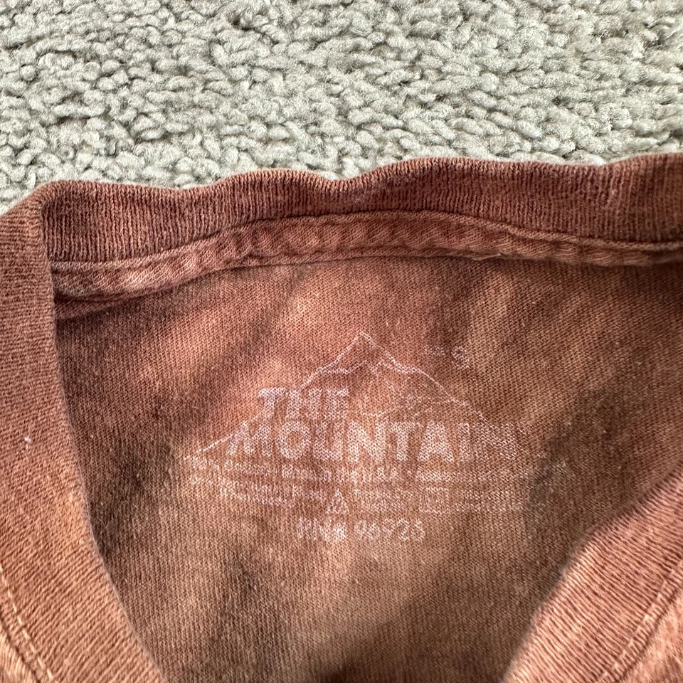 Camisa The Mountain Niños Pequeña Marrón Blanca Tie Dye Perro Manga Corta Informal Niños Foto 4 de 4