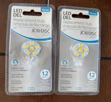 Arcon JC10 DISC LED BULB, Bright White Pack Of 2, #50533