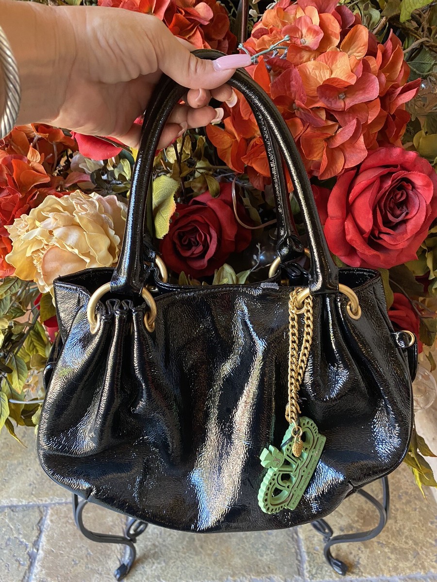 Vintage Juicy Couture Black Patent Leather Purse Handbag Y2K Vintage Juicy Couture Black Patent Leather Purse Handbag Y2K