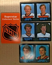 1985-86 7-Eleven NHL collector series lot of 4 Hockey cards. 