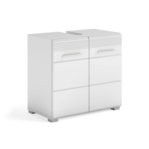 Xonox.Home Waschbeckenunterschrank Badschrank Unterschrank Linus Weiß 60X56X34Cm-image