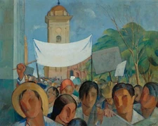 HECTOR POLEO Art Poster or Rolled Canvas Print "UNTITLED (CENTRAL OBRERA)"