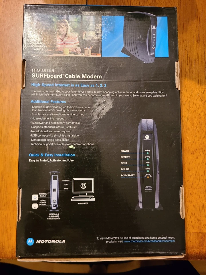 Motorola Surfboard Cable Modem  SB5101U - Image 3 of 4