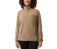 NWoT 32 Degrees Women Midweight Snap Arctic Fleece Olive Beige  Sz S $70 WWW026