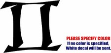 Gemini Horoscope Astrology Graphic Die Cut decal sticker Car Truck Boat Wall 6"