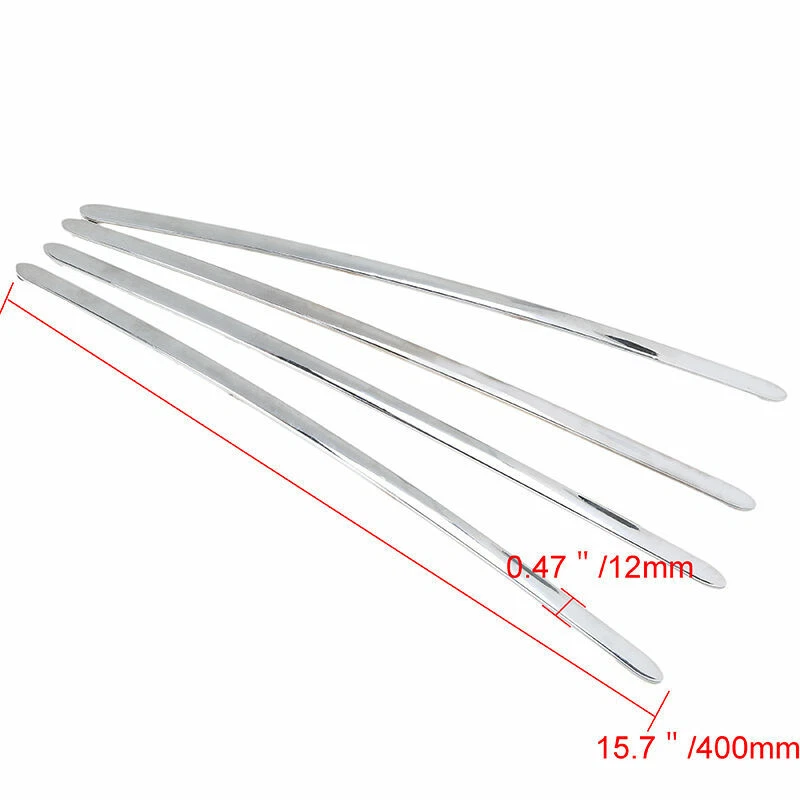 Protector de parachoques de coche cromado 4 piezas decoración tira protector moldura moldura universal Foto 3 de 4