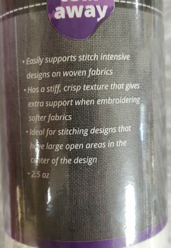 OESD, Embroidery Stabilizer, Heavyweight, tear away, 15" x 10 yds eBay