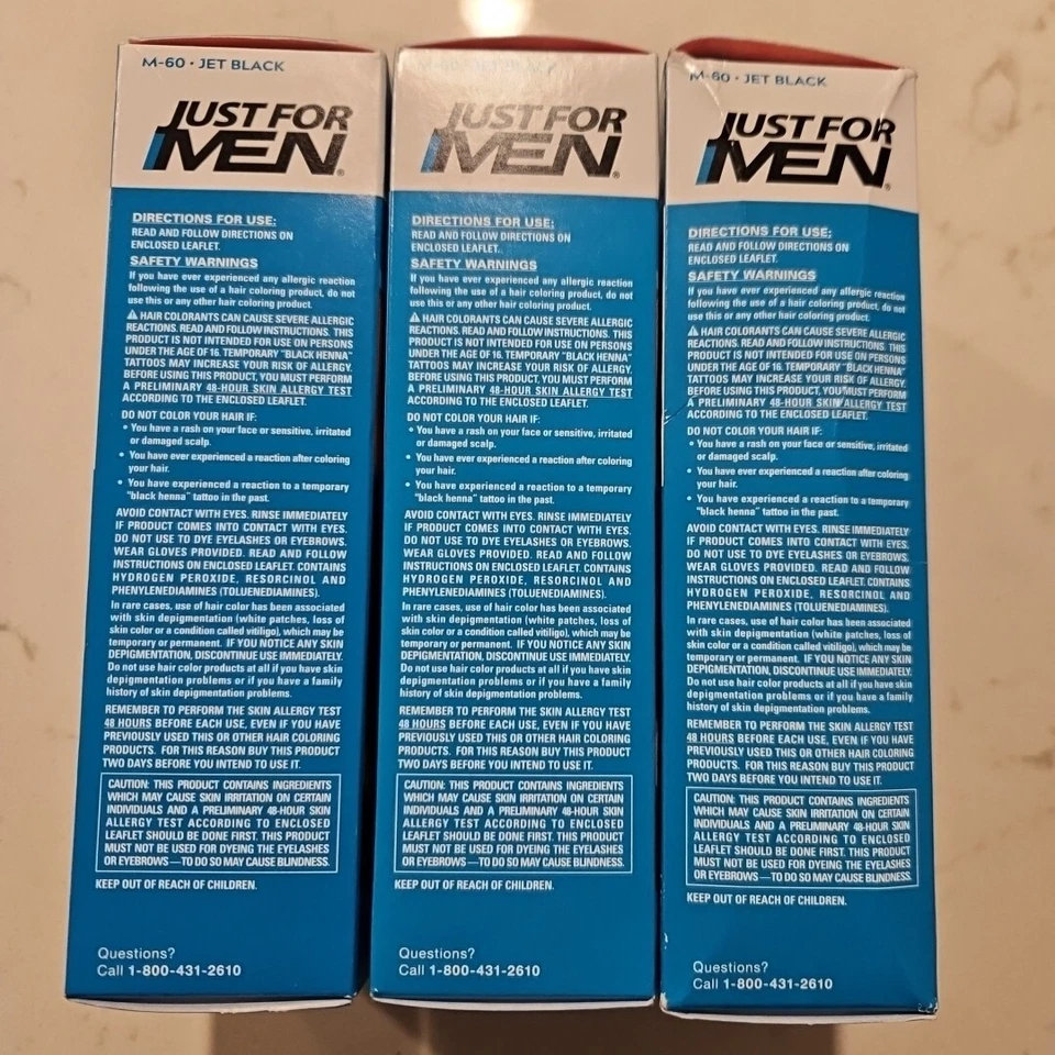 Colorear bigote y barba Just For Men M-60 negro azabache X3 Foto 4 de 4