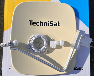 TechniSat Satman65plus mit  Twin - LNB (2Teilnehmer)  beige  neu 10m 