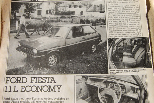 Original 1982 FORD FIESTA 1.1L ECONOMY Motor mag road test No 41/82 (folded)