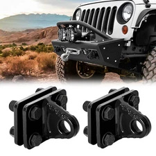 2 Pack D-Ring Shackles Mount with Backer Plate 5 TON Bolt On Clevis Mount Bumper