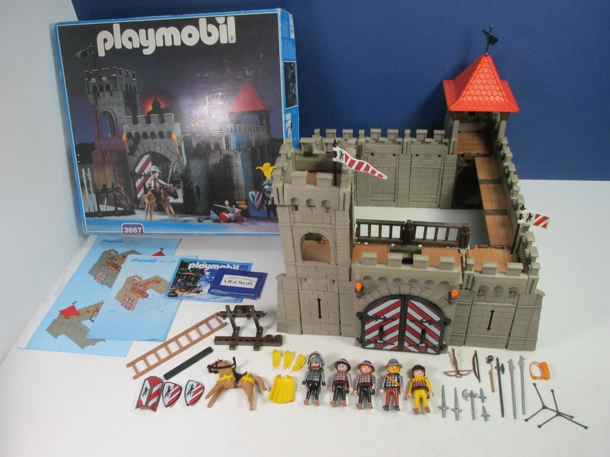 complete vintage 3667 PLAYMOBIL MEDIEVAL CASTLE SET boxed 1995