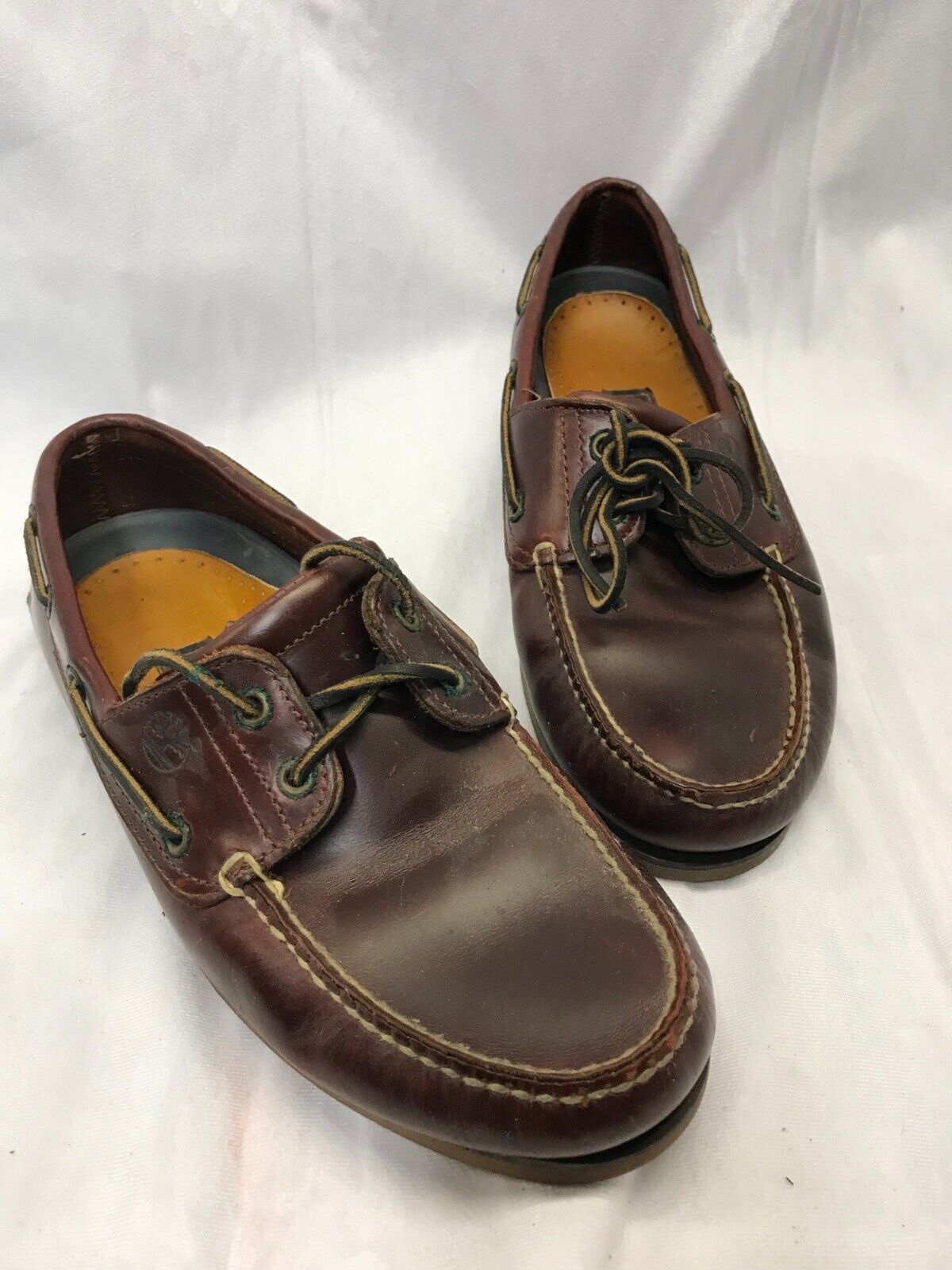 Size 11- Men's TIMBERLAND Icon 3 Eye Classic Handsewn Lug Boat Shoes Brown