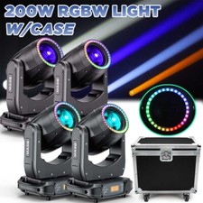 200W LED Moving Head Light RGBW Gobo Beam Spot Stage Lighting DJ Disco DMX Case