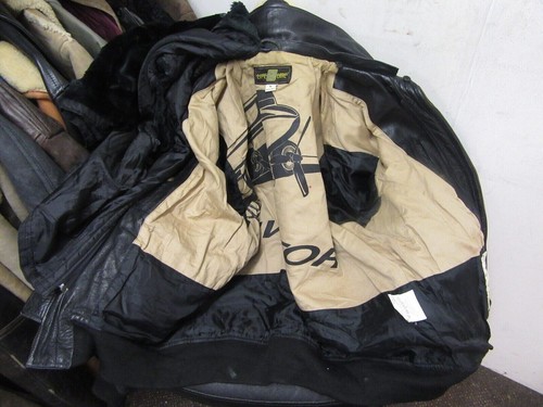 VINTAGE G-1 LEATHER MOTORCYCLE FLIGHT JACKET SIZE L + FUR LINER & COLLAR - Picture 17 of 18