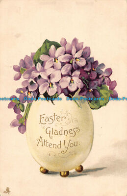R147306 Grüße. Ostern Gladness Attend You. Blumen im Ei. Tuck. 1906