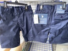 Lot Of 2 US polo assn uniform shorts Unisex size 6 navy blue brand new Tag