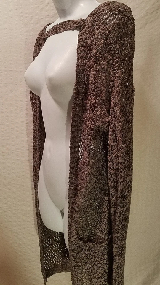 MATERIAL NIÑA MANGA LARGA GRIS CÁRDIGAN SUÉTER FRENTE ABIERTO CUELLO FALSO S PEQUEÑO Foto 4 de 4