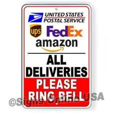 All Deliveries Please Ring Bell Sign Or Decal 6 Sizes packages delivery usps ups