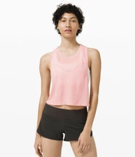 Lululemon Women’s Stronger As One Muscle Crop Tank Top Size 8 Azalea Pink AHAZ