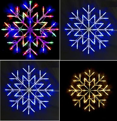 OPTIMAL PRODUCTS Snowflake Star Window Hanging Wall Light Christmas Silhouette Xmas lights 50 LED
