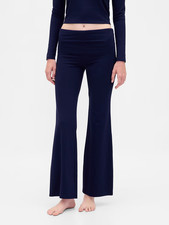 NWT Gap Body Modern Foldover PJ/Lounge PANTS Medium M Black 49.95
