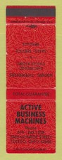 Matchbook Cover - Active Business Machines Toledo OH Calculators Typewriters thumbnail