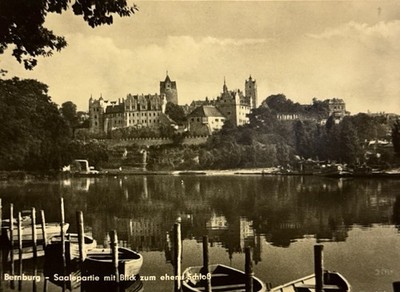 Postcard postcard-Bernburg-Saale lot with view to 