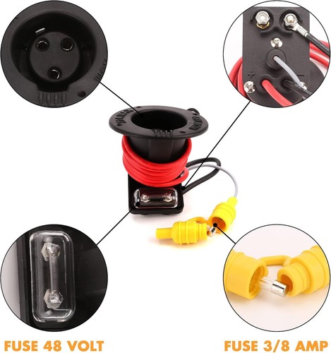 Charger Receptacle - 1017968-01 1018949-01 - Club Car Charger Port 48 Volt - 第 5/8 張圖片