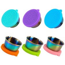 Salad Dressing Container to Go, 6x1.6 oz Reusable Small Containers with Lids,...