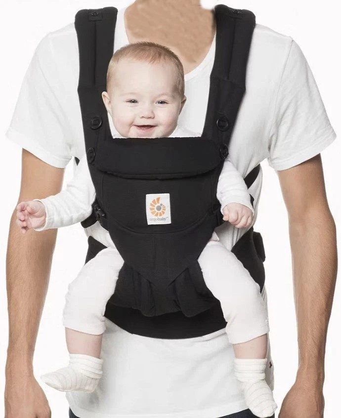 Ergobaby Omni 360 Cool Air Mesh Ergonomic Carrier Onyx Black EBC2101VN EUC