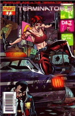 Terminator 2 Infinity #7A VF; Dynamite | Painkiller Jane - w/Bag+Board