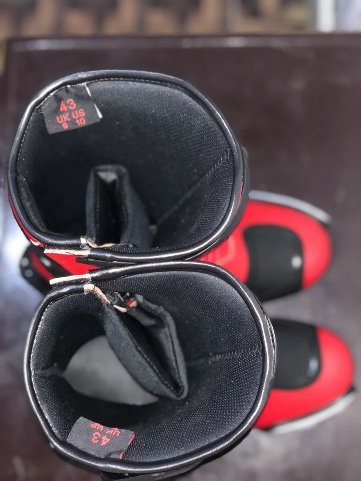 Men's Alpine stars Motorcycle Leather Boots -Red & Black -All sizes - Image 2 of 4