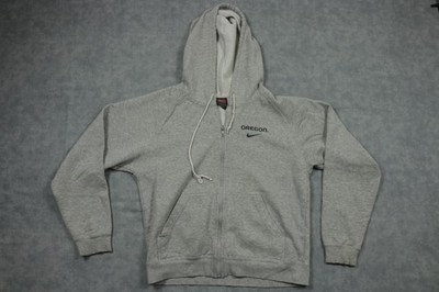 Vintage Oregon Ducks Hoodie Boys Medium Gray Football Nike Full Zip Sweatshirt