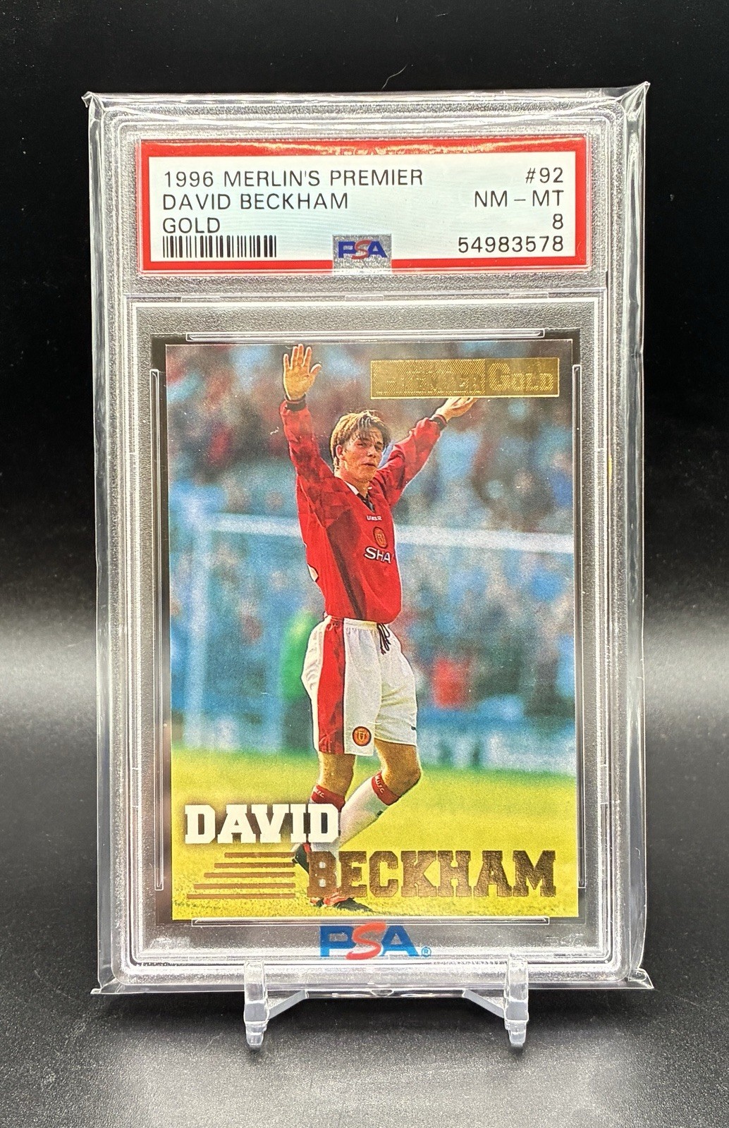 David Beckham 1996 Merlin Premier Gold #92 Base Price Guide