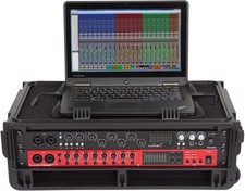 SKB 1SKB-ISF2U iSeries 2U 12.25" Flyer TSA Molded Rolling Audio Rack Case