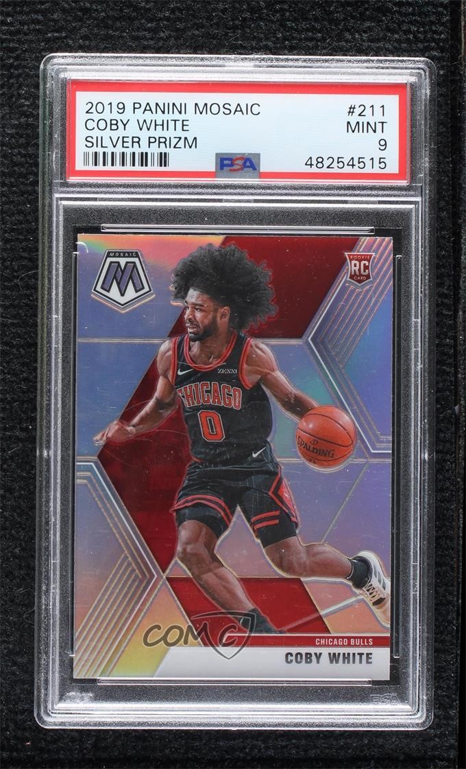 2019-20 Panini Mosaic Rookies Silver Prizm Coby White #211 PSA 9 MINT 0p31