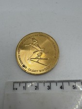 1988 Kodak Olympic Games Commemorative Medal Seoul Calgary Gold Tone