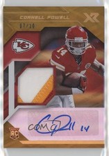 2021 Panini XR Rookie Swatch Auto Gold 7/10 Cornell Powell #RSA-CPO Auto 0ie5