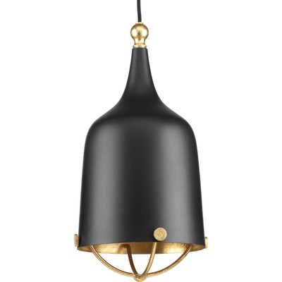 Progress Lighting P500033 Black Era Single Light 8''W Mini Pendant
