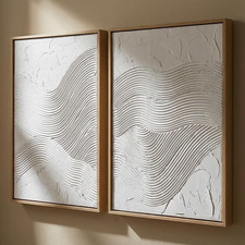 3D Textured Minimalist Wall Art - Set of 2
