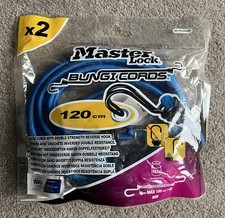 2 pack MASTER LOCK Bungicords - Bungee Elastic Cords with Hooks - 120cm to 180cm