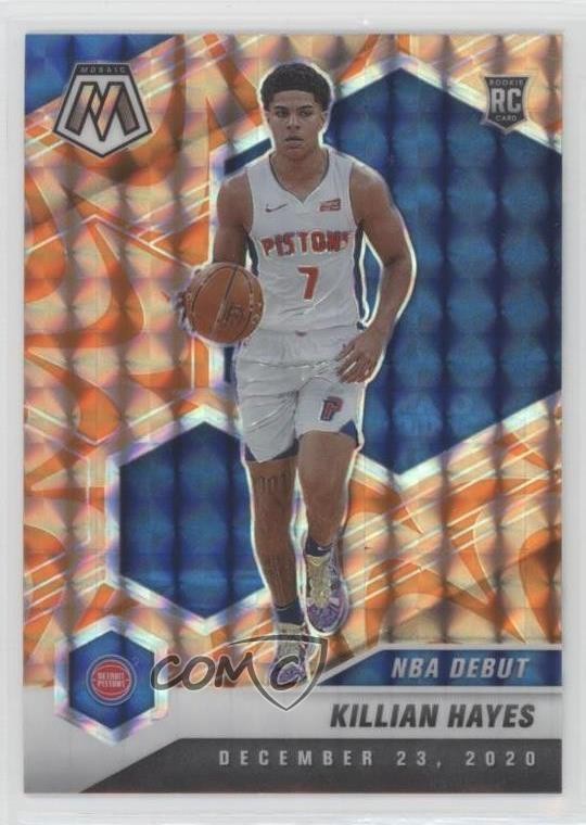 2020 Panini Mosaic NBA Debut Reactive Orange Prizm Killian Hayes #270 Rookie RC