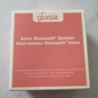 Sonix Bluetooth Speaker | Portable | USB Charging Cable | NEW | Pink 