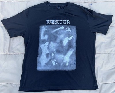 ROMWE Direction Black Graphic Tee Mens Medium Gothic Streetwear Shirt